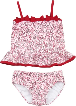 Little Girls' Tankini Regatta Roses, Sizes 12M-4