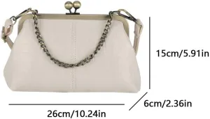 Lock Crossbody Purse Women Vintage Small Retro Handbags Leather Messenger Bag Classical Retro Shoulder Purses