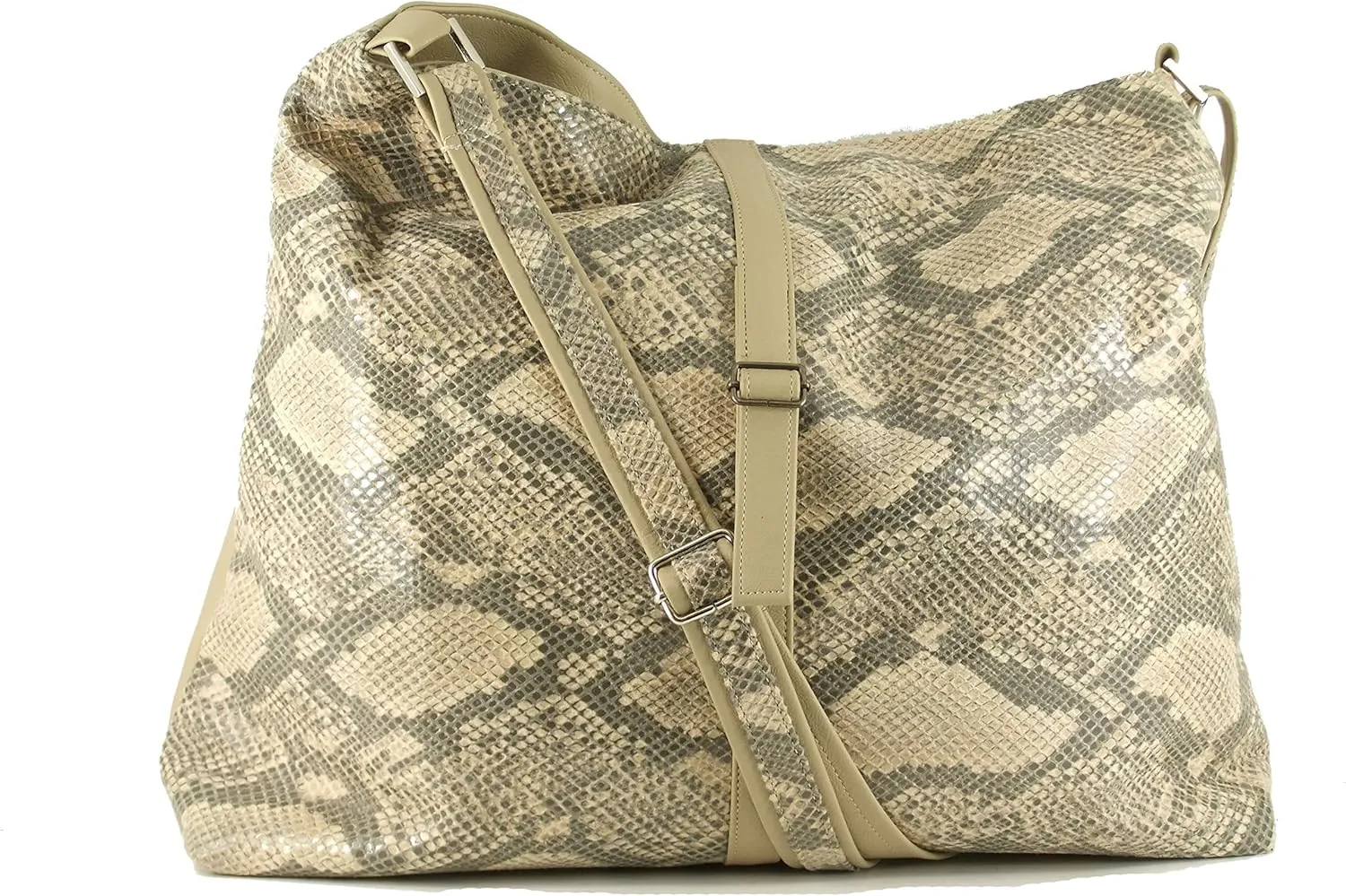 LONI Womens Shoulder Cross-body Hobo Bag Leopard Zebra Faux Snakeskin Animal Print