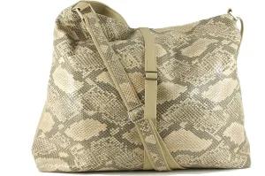 LONI Womens Shoulder Cross-body Hobo Bag Leopard Zebra Faux Snakeskin Animal Print
