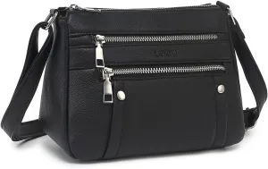 LOXOMU Small Crossbody Bags Purse for Women, Vegan Leather Crossbody Shoulder Bag, Multi Pockets Pocketbooks Satchel Purse