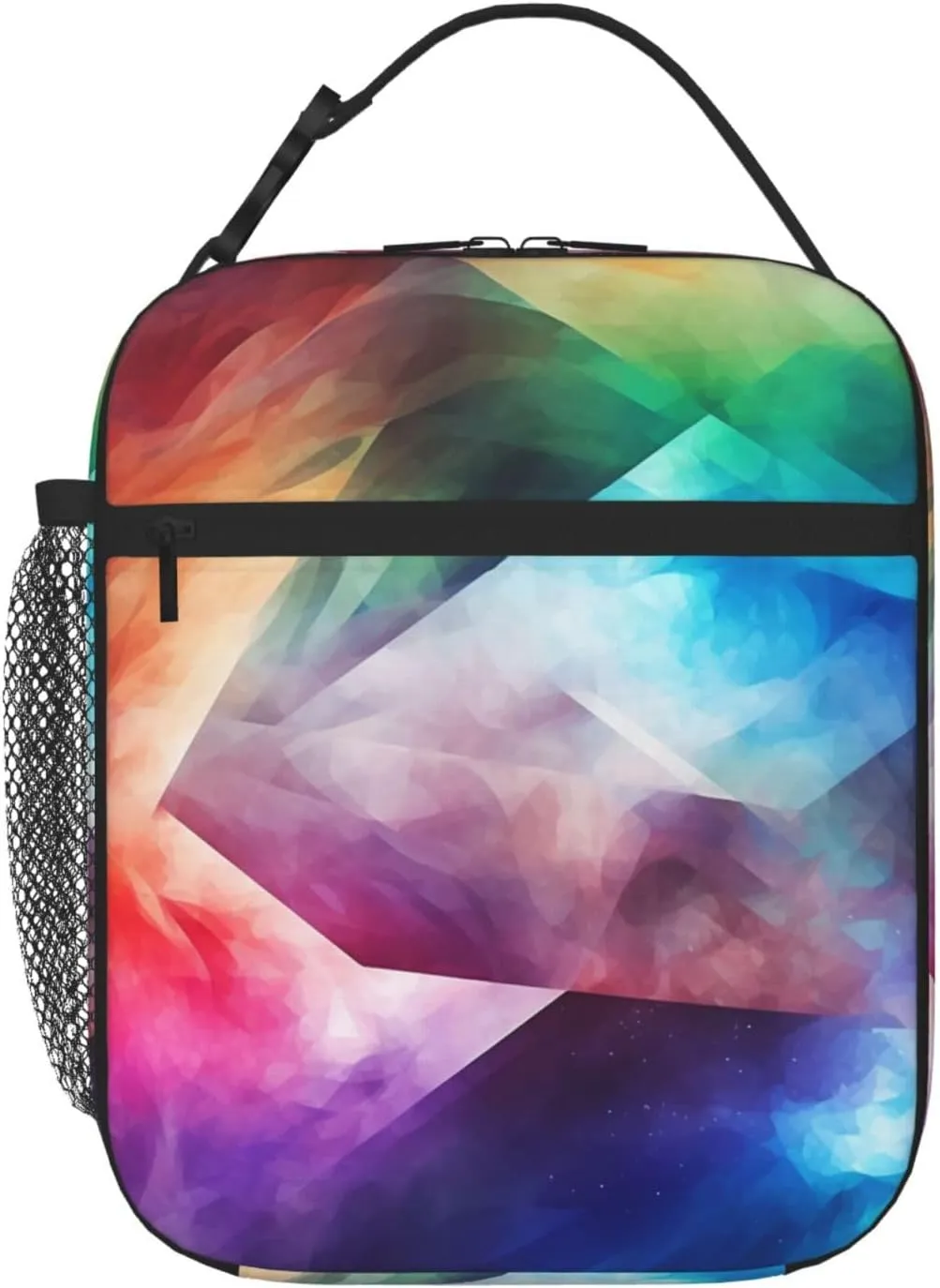 Lunch Bag Insulated Lunch Box for Women Men Cooler Bag Reusable Lunch Bag Complex Color Lunch Tote Bag for Work