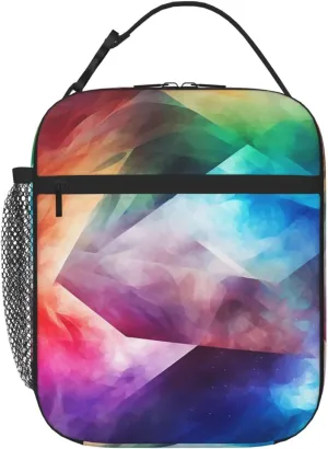 Lunch Bag Insulated Lunch Box for Women Men Cooler Bag Reusable Lunch Bag Complex Color Lunch Tote Bag for Work