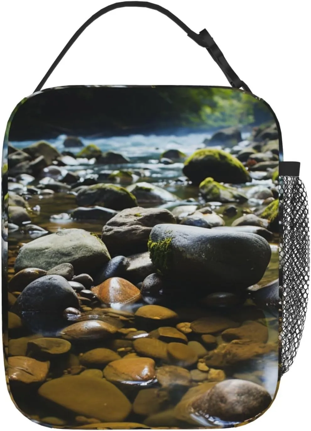Lunch Bag Lunch Box for Women Men Insulated Lunch bag Stream stones Lunch Tote Bags for Work Office
