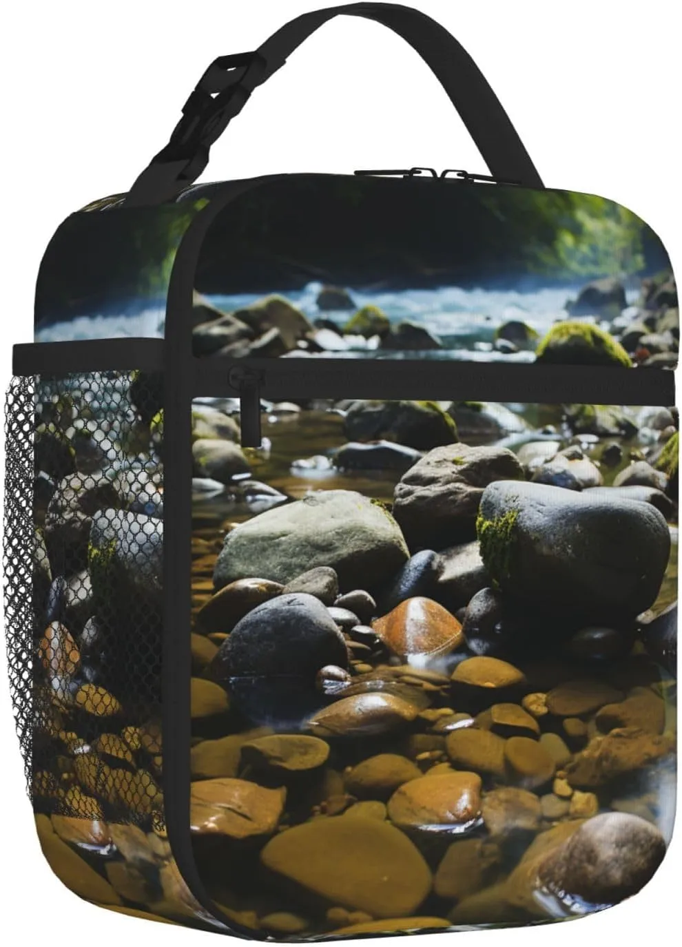 Lunch Bag Lunch Box for Women Men Insulated Lunch bag Stream stones Lunch Tote Bags for Work Office