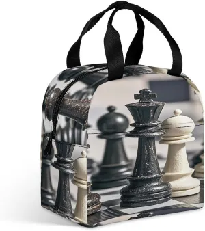 Lunch Bag Reusable Lunch Box Insulated Draughts Printing Lunch Tote Bag For Work Office Picnic