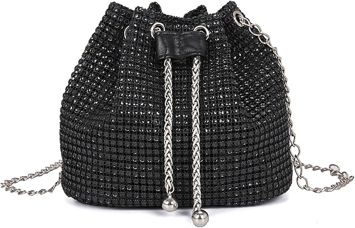 Luxury Rhinestone Bucket Bag Fashion Chain Shoulder Crossbody Bag For Women Personality Versatile Temperament Shoulder Bags