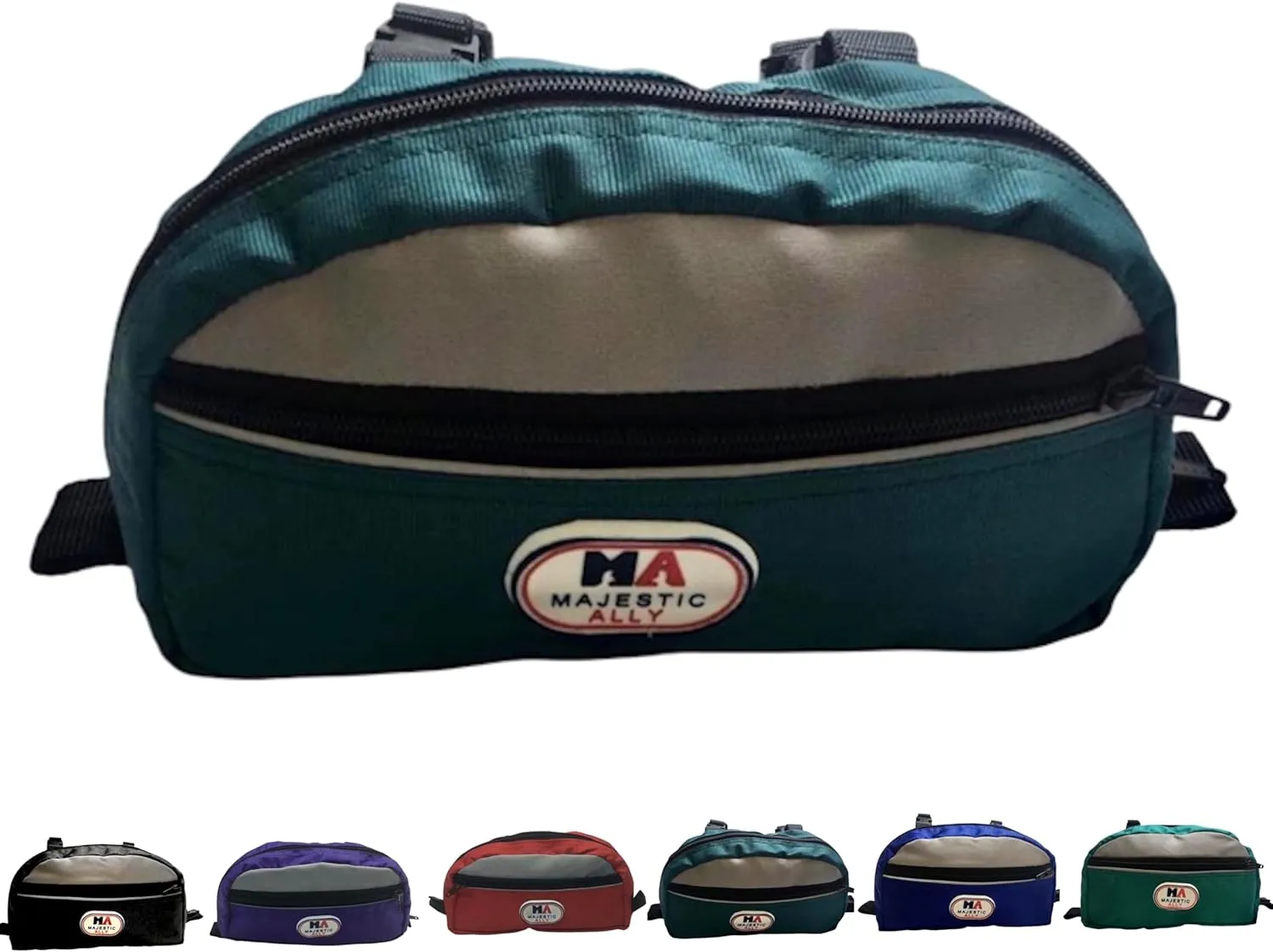 Majestic Ally Nylon Reflective Saddle Pommel Bag for Western Saddle