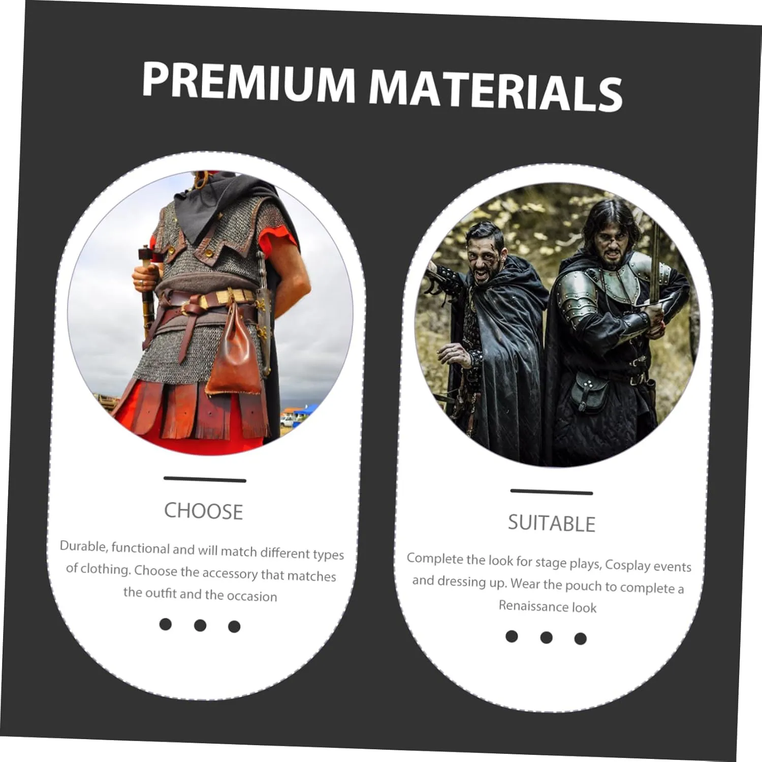 Medieval Purse Medieval Belt Pouch Vintage Portable Strap Medieval Coin Waist Bag Retro Waist Bag for