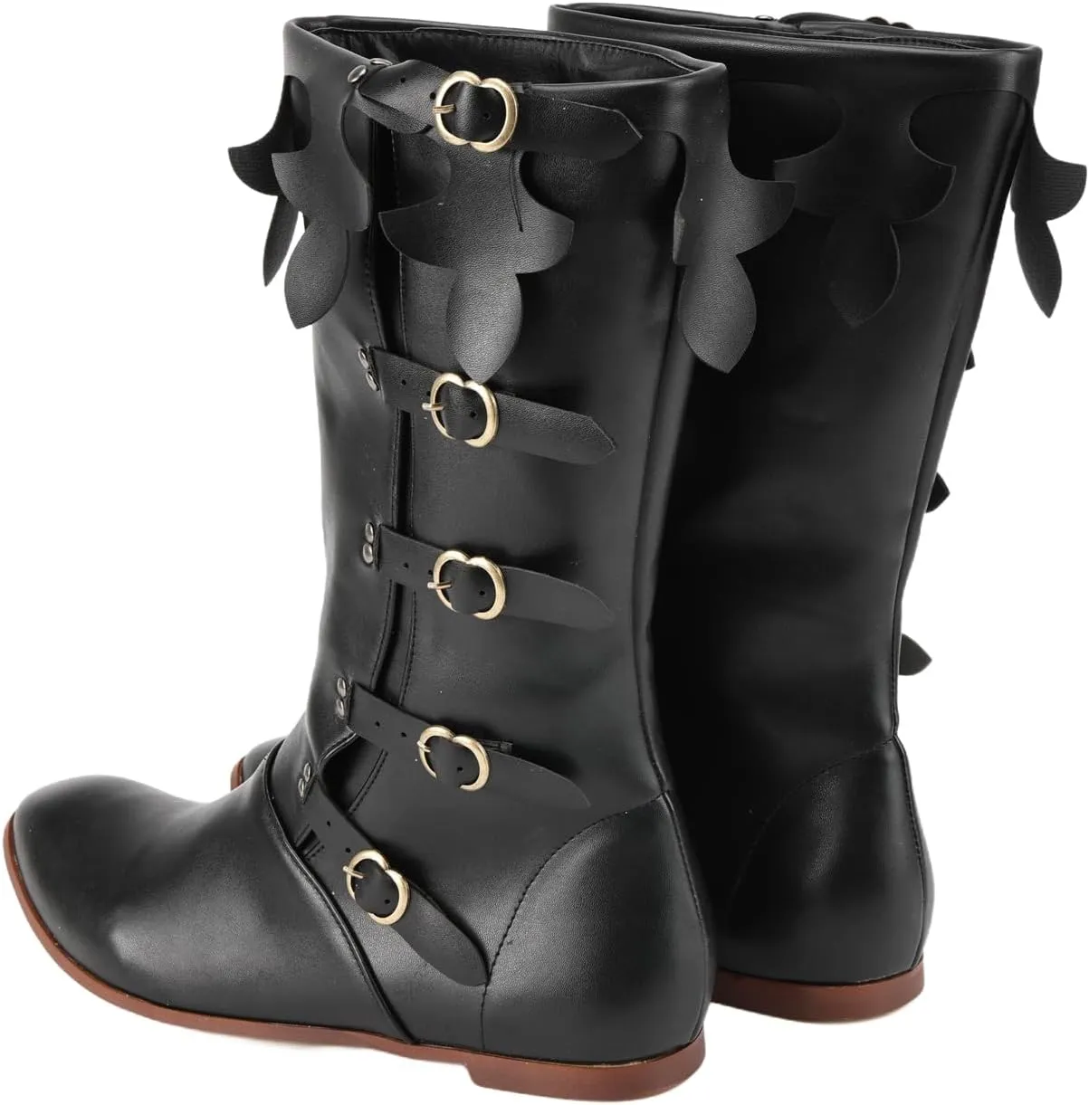 Men Renaissance Medieval Retro Boots Cosplay Vintage Stage Pirate Viking Shoes Boots