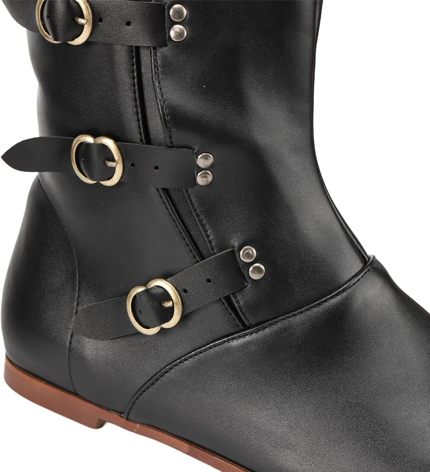 Men Renaissance Medieval Retro Boots Cosplay Vintage Stage Pirate Viking Shoes Boots