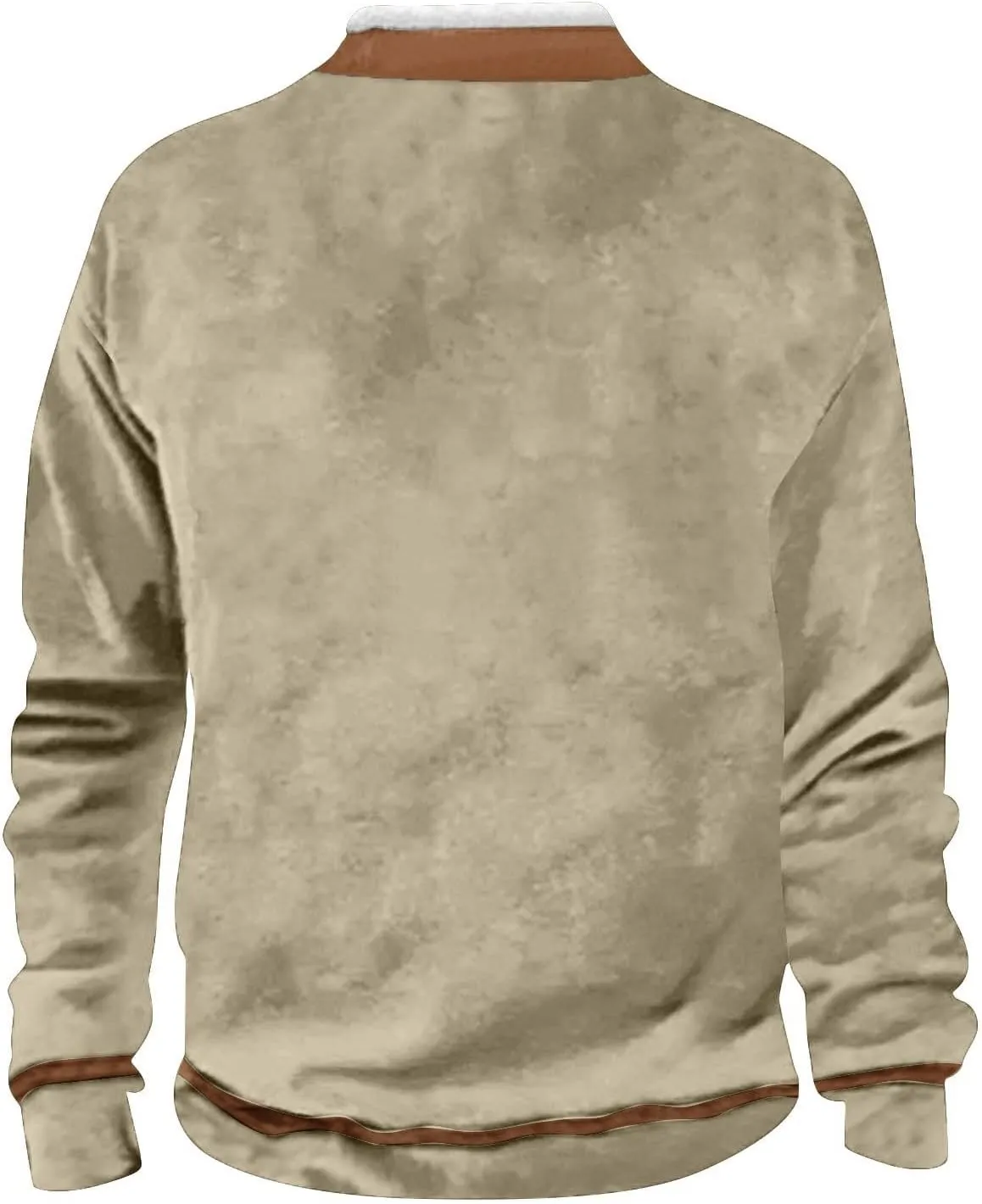 Men's Aztec Western Jacket Cowboy Print Sweatshirt Winter Warm Sweater 1/4 Zip Stand Collar Fit Casual Fall Outwear