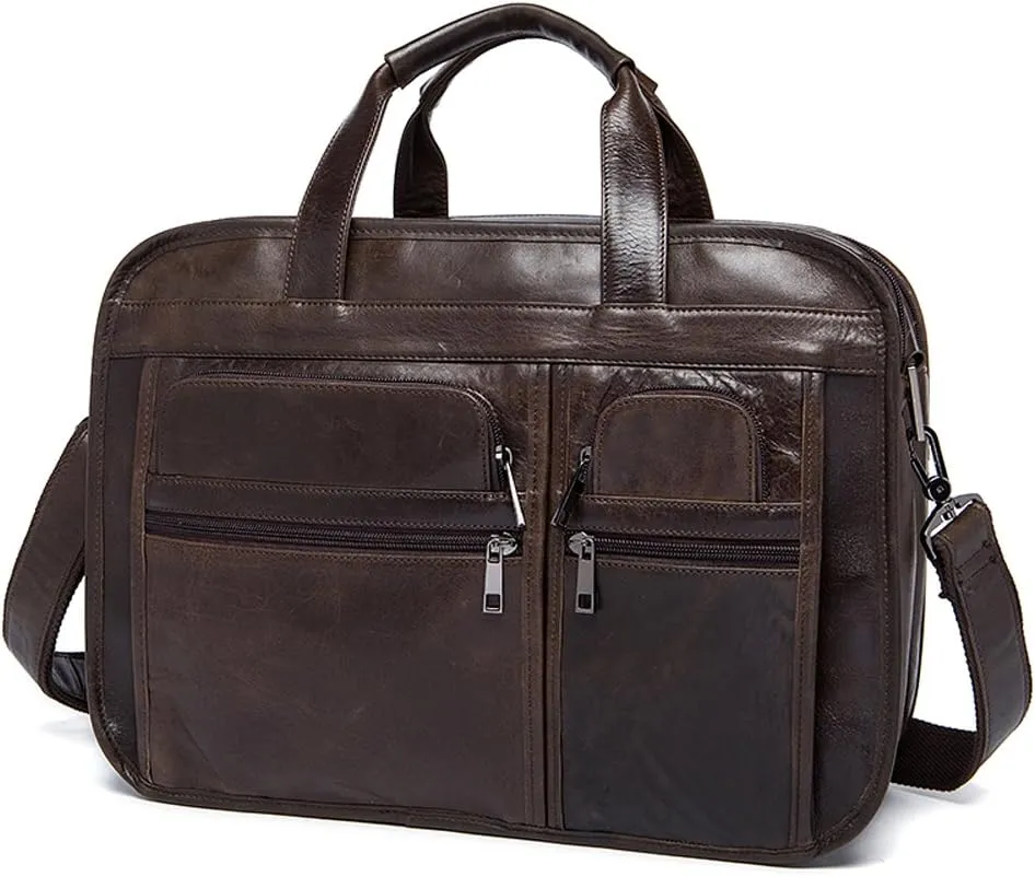 Men's Casual Leather Briefcase