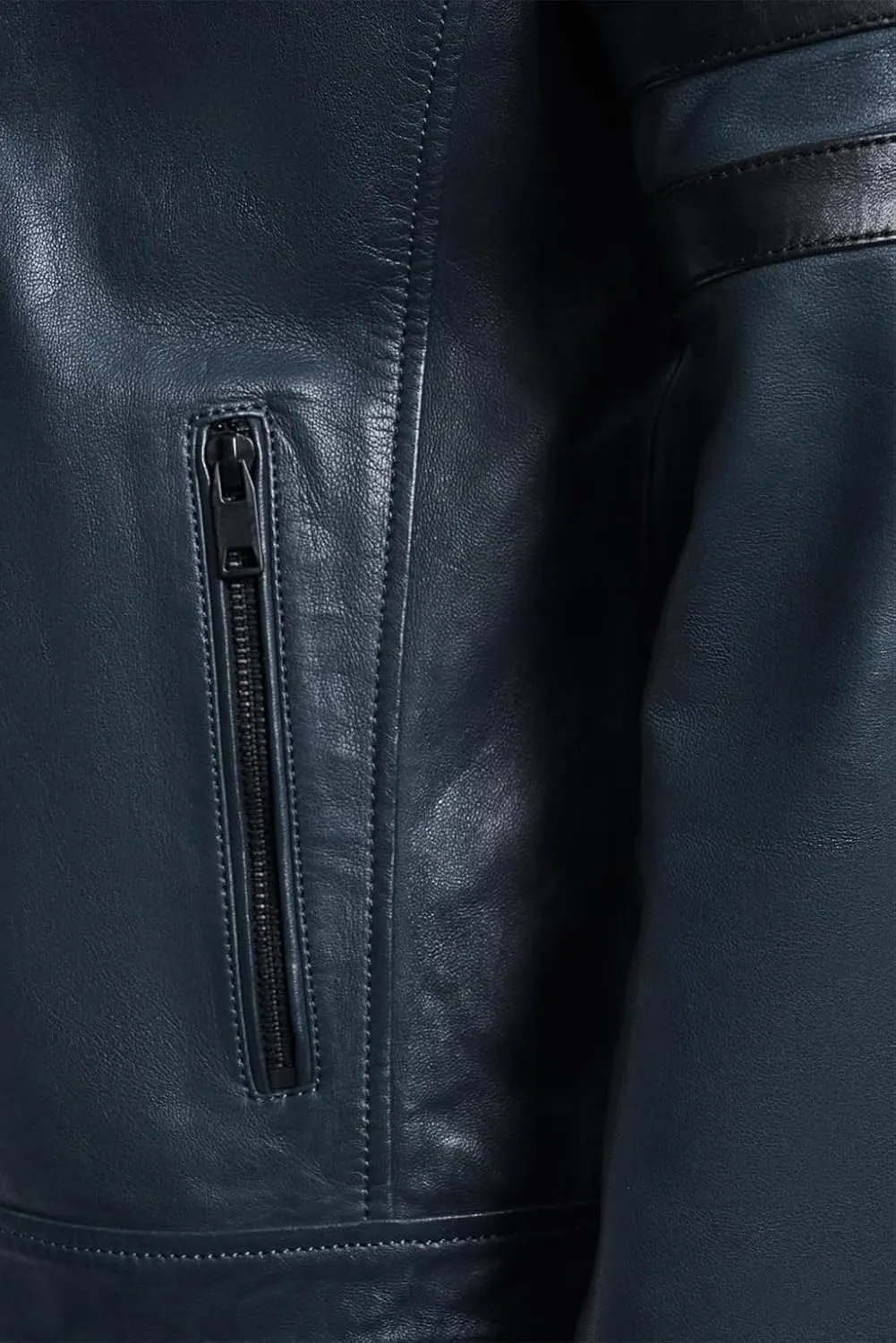 Men's Premium Cafe Racer Motorcycle Genuine Leather Retro Style Biker Jacket - Leather Jackets for Men