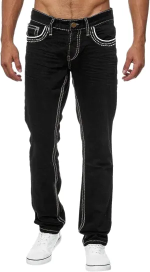 Men's Regular Fit All Retro Old Men and Women Straight Korean Version Boys Casual Trousers Denim Pants Man Jeans
