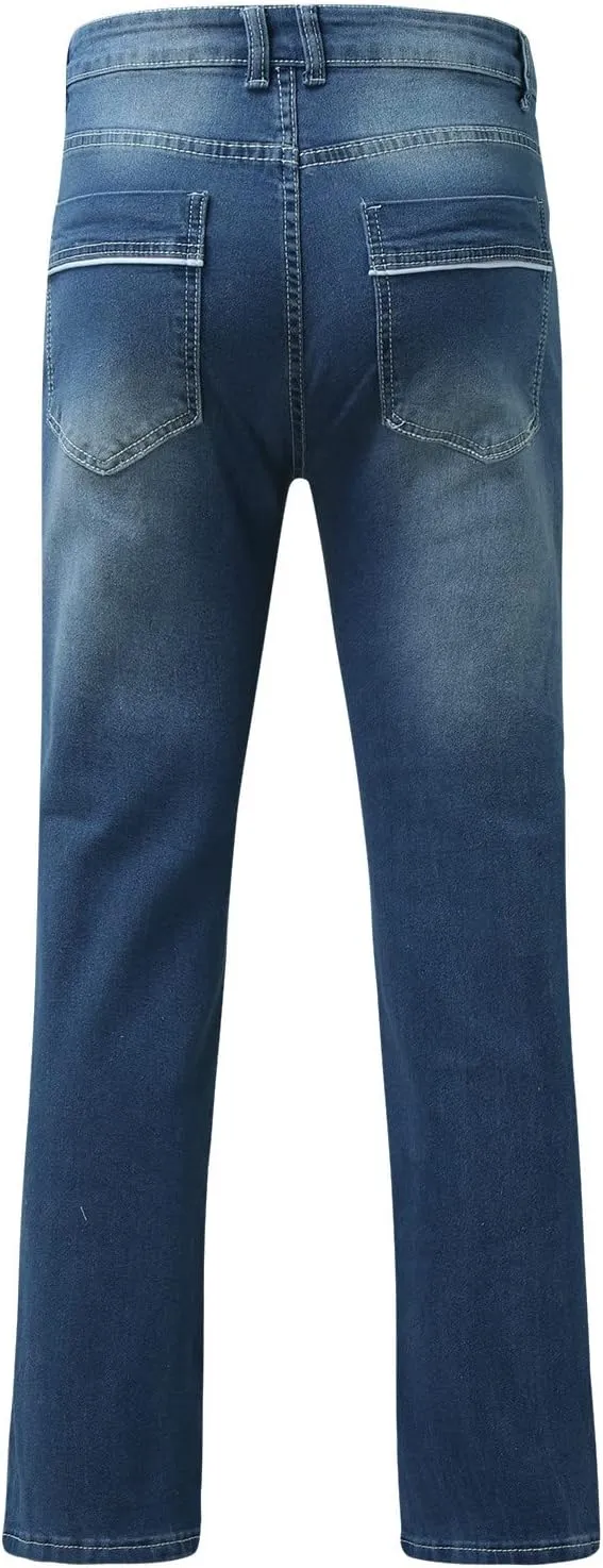 Men's Regular Fit All Retro Old Men and Women Straight Korean Version Boys Casual Trousers Denim Pants Man Jeans