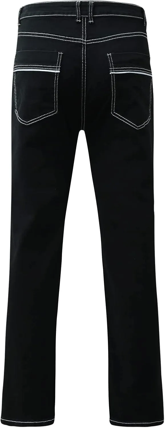 Men's Regular Fit All Retro Old Men and Women Straight Korean Version Boys Casual Trousers Denim Pants Man Jeans