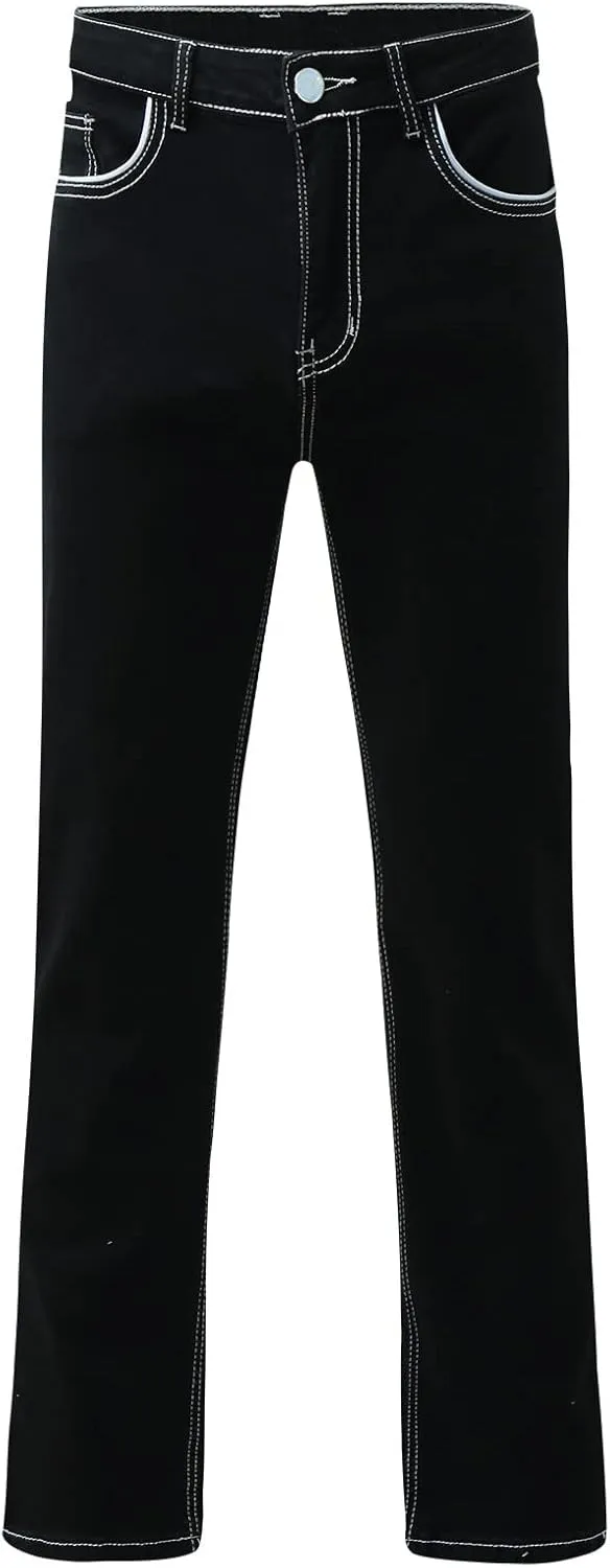 Men's Regular Fit All Retro Old Men and Women Straight Korean Version Boys Casual Trousers Denim Pants Man Jeans