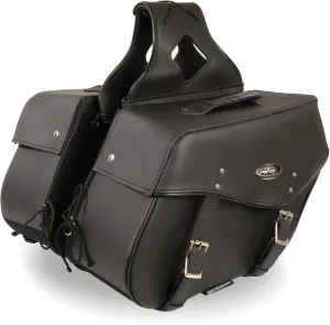 Milwaukee Leather SH55302ZB Black Large Zip-Off PVC Throw Over Saddlebags - One Size