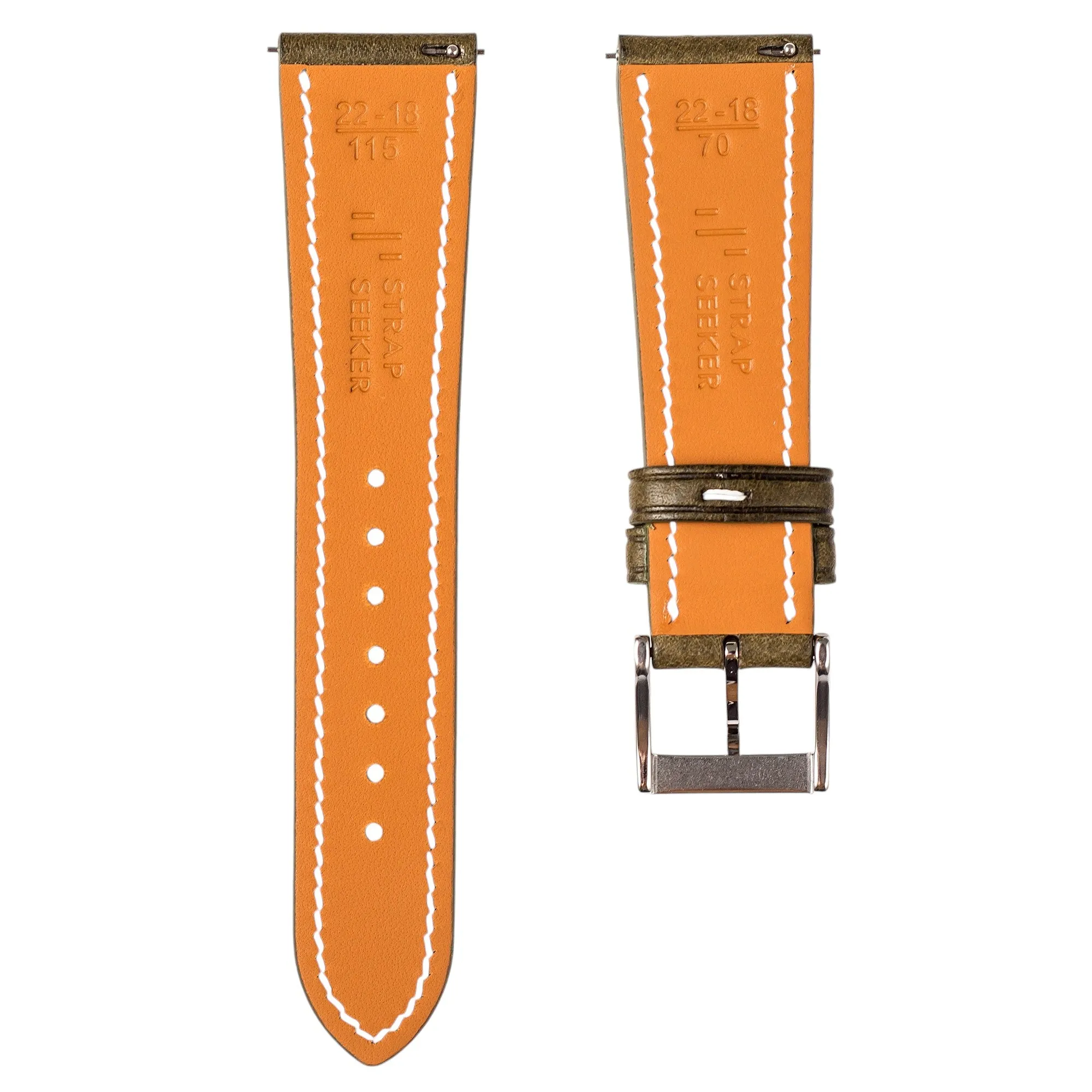 Minerva Box Calfskin Leather Strap - Quick-Release - Grigio (2438)