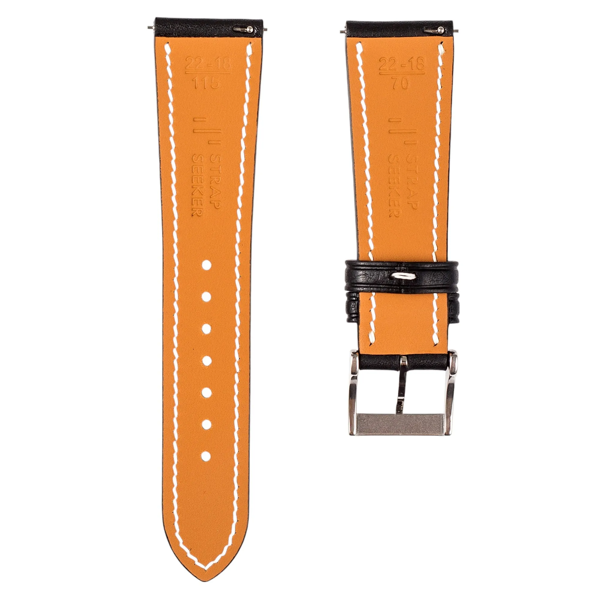 Minerva Box Calfskin Leather Strap - Quick-Release - Grigio (2438)