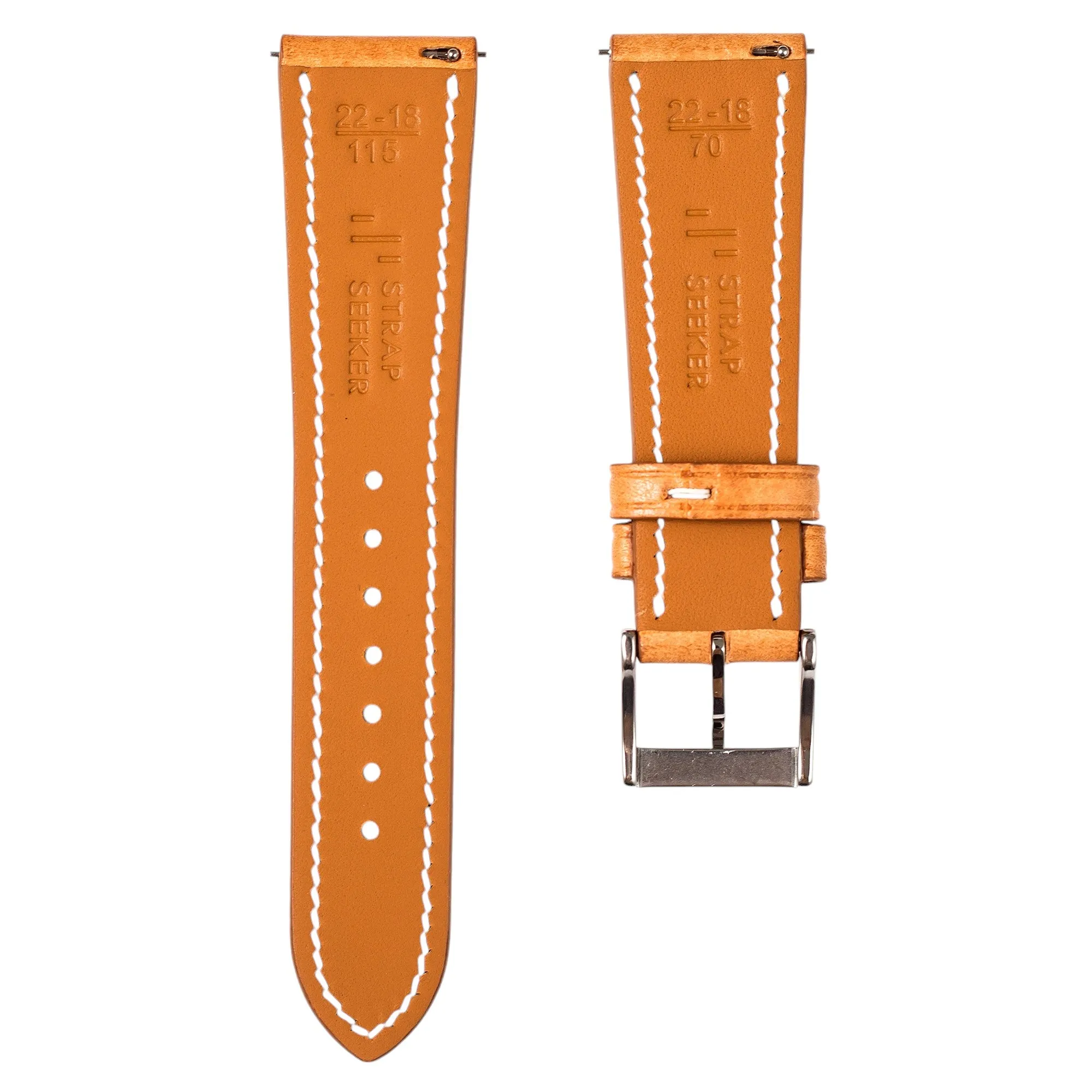 Minerva Box Calfskin Leather Strap - Quick-Release - Grigio (2438)