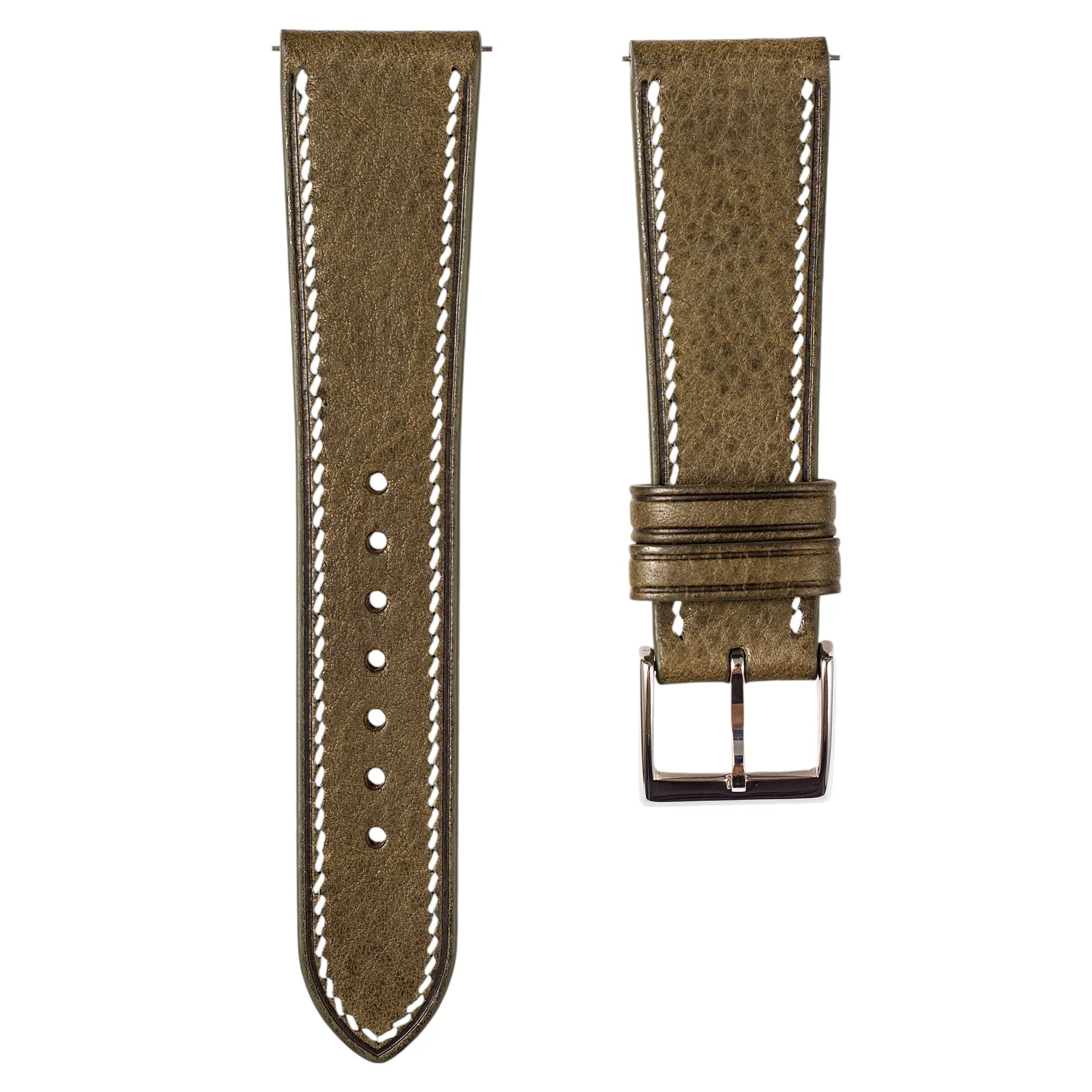 Minerva Box Calfskin Leather Strap - Quick-Release - Grigio (2438)