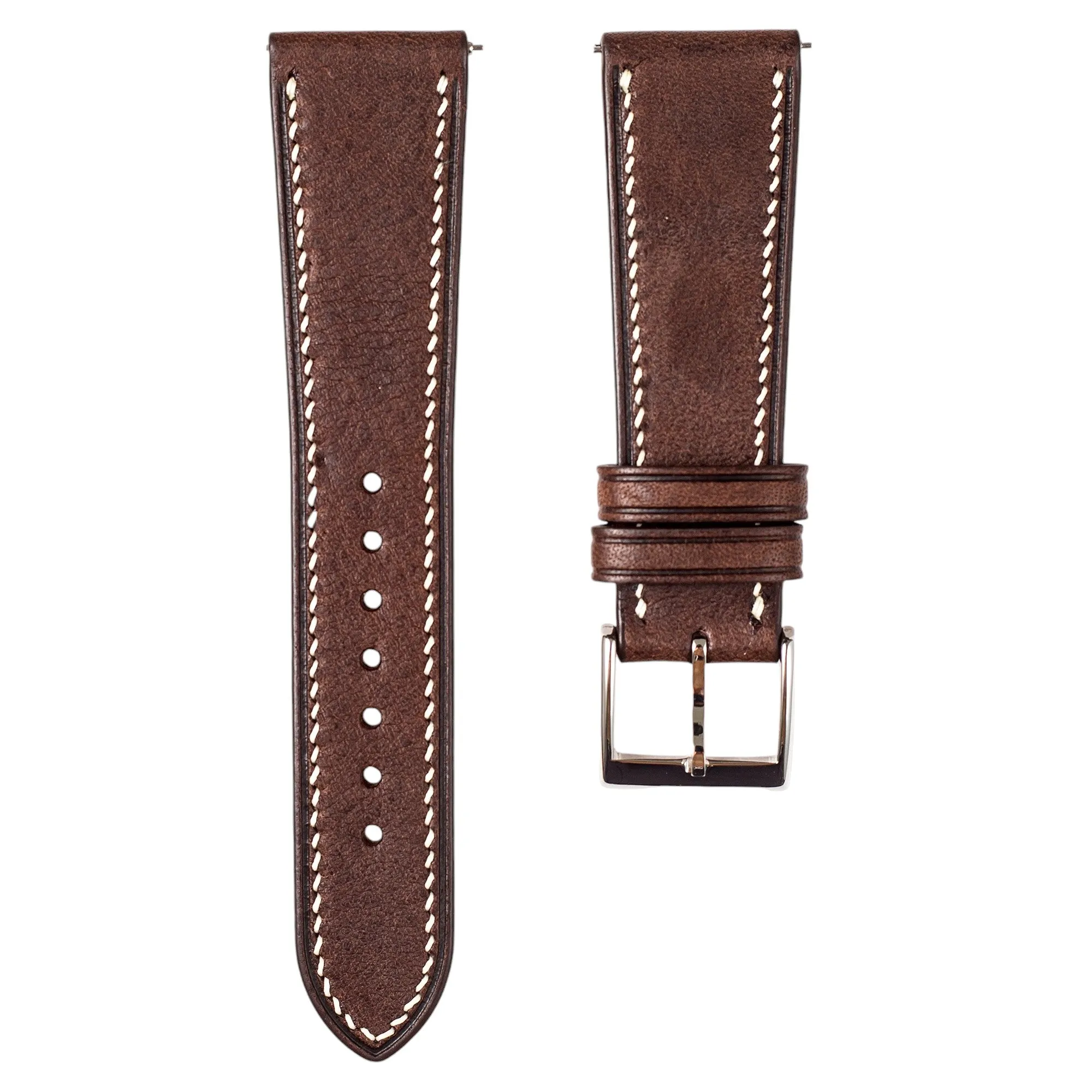 Minerva Box Calfskin Leather Strap - Quick-Release - Grigio (2438)