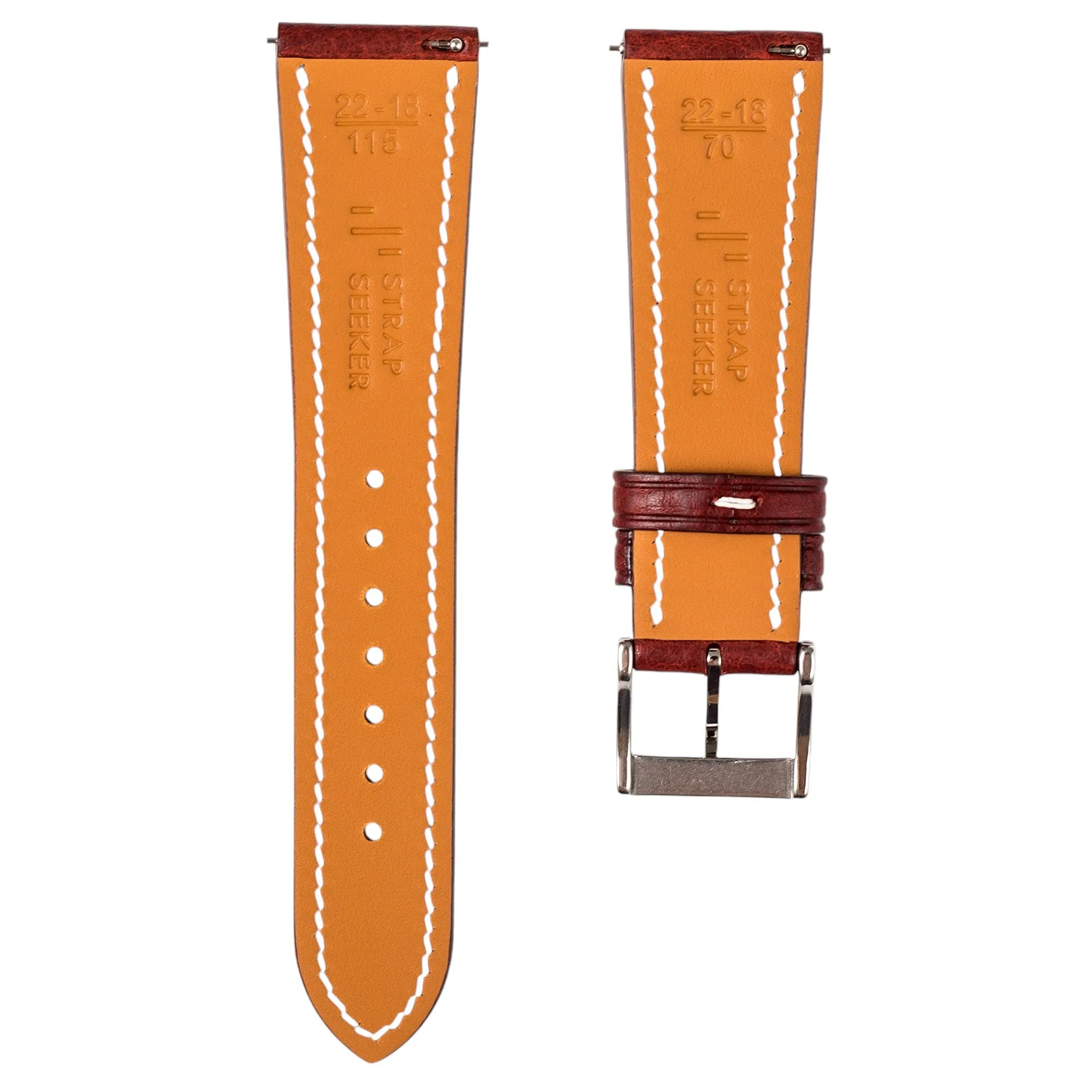 Minerva Box Calfskin Leather Strap - Quick-Release - Grigio (2438)