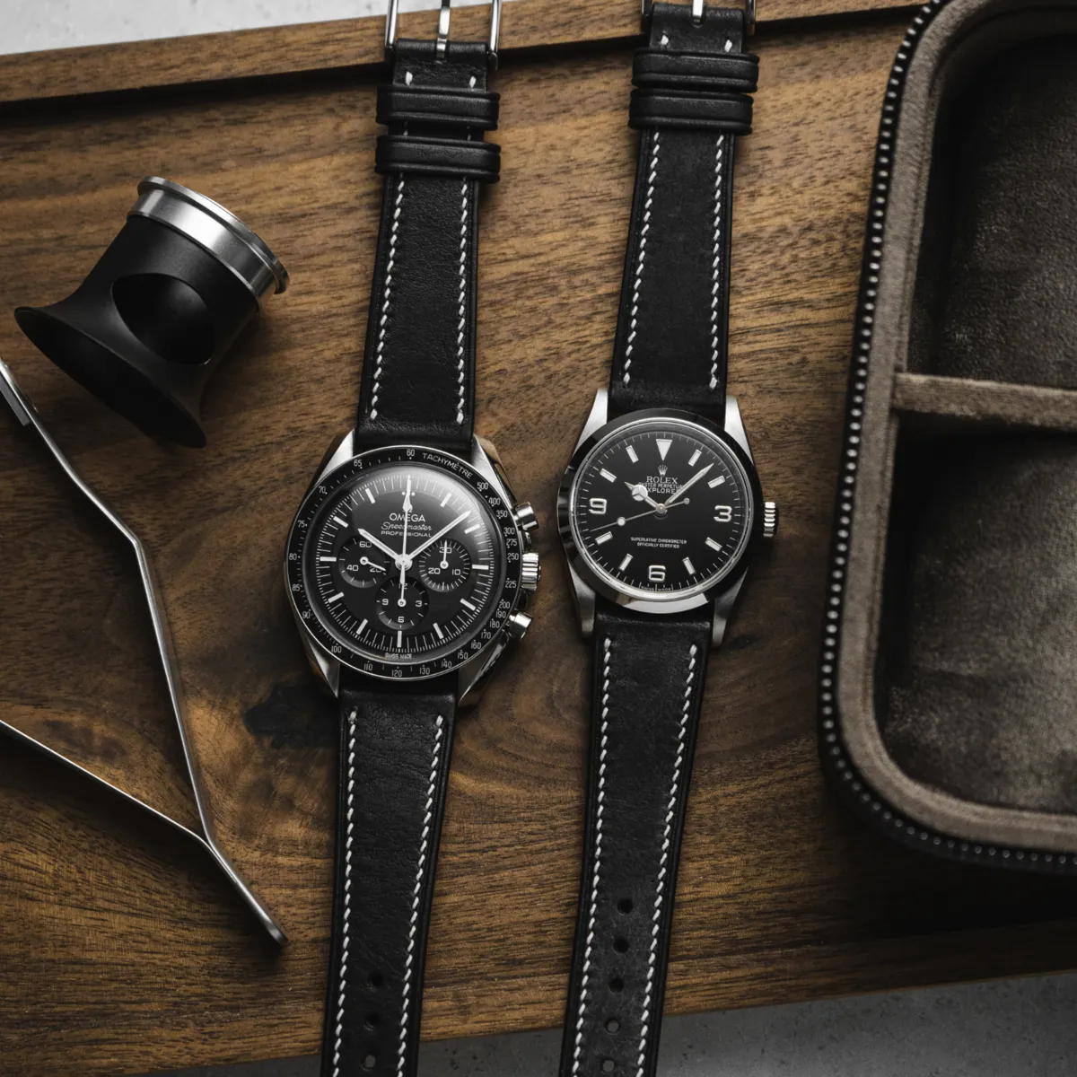 Minerva Box Calfskin Leather Strap - Quick-Release - Grigio (2438)