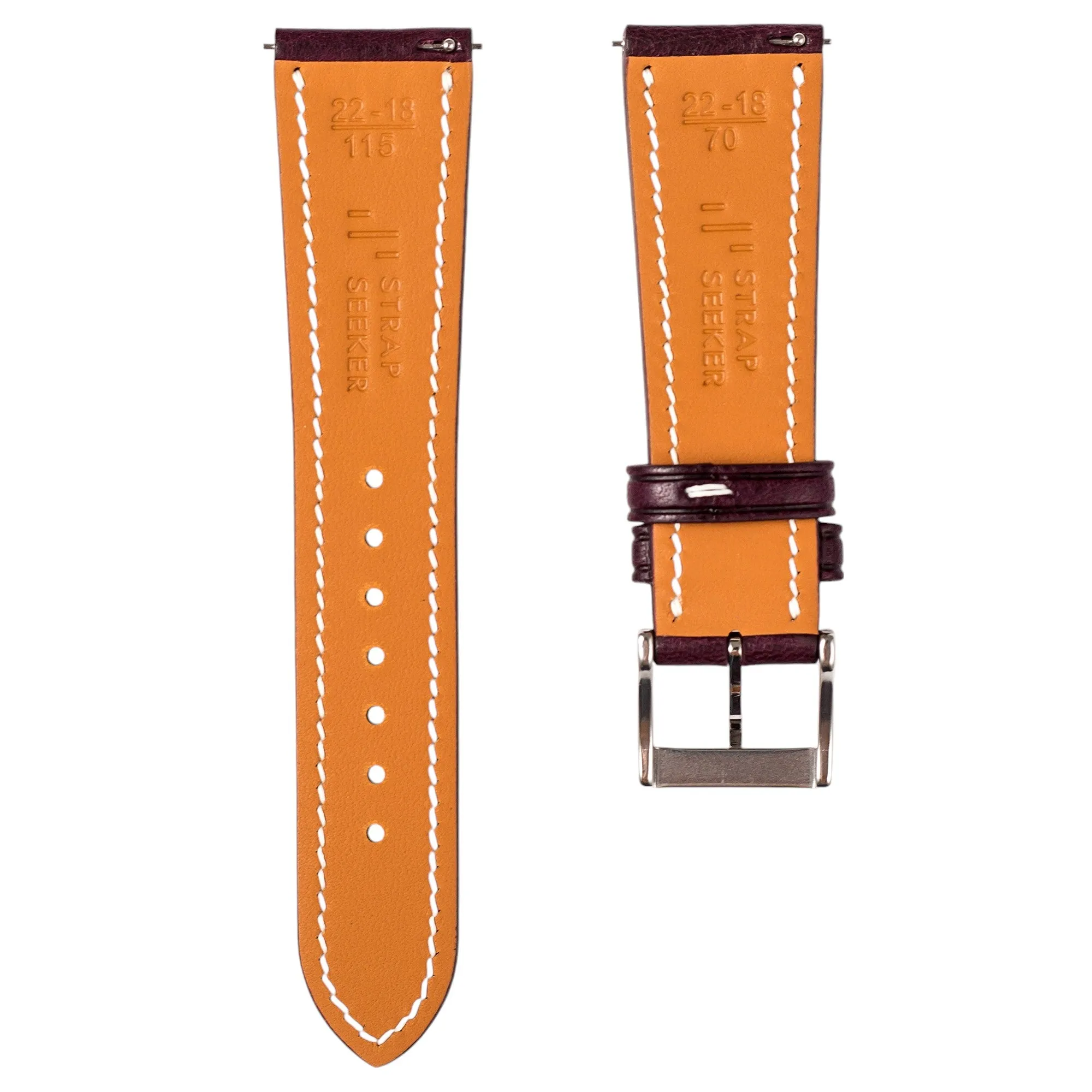 Minerva Box Calfskin Leather Strap - Quick-Release - Grigio (2438)