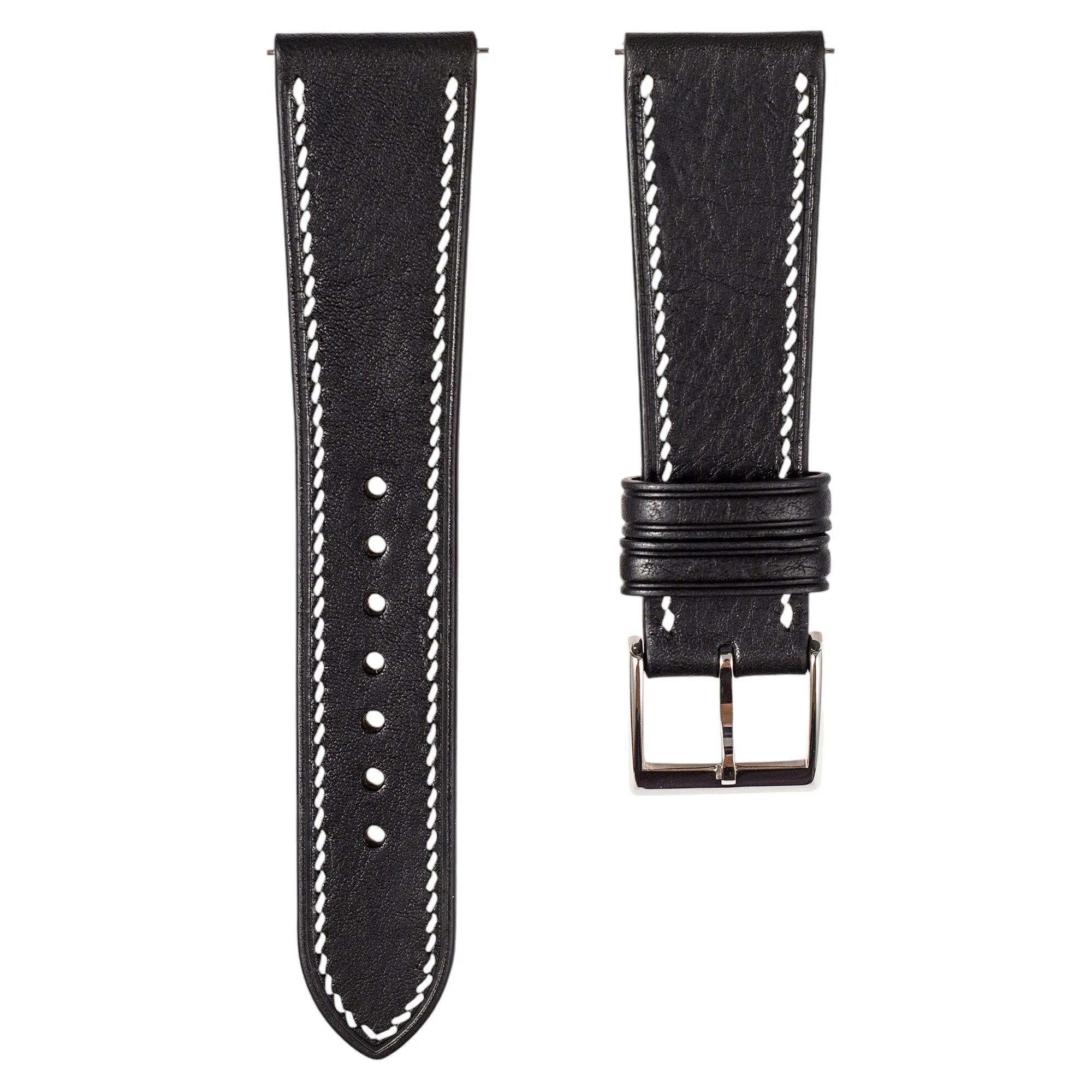 Minerva Box Calfskin Leather Strap - Quick-Release - Grigio (2438)