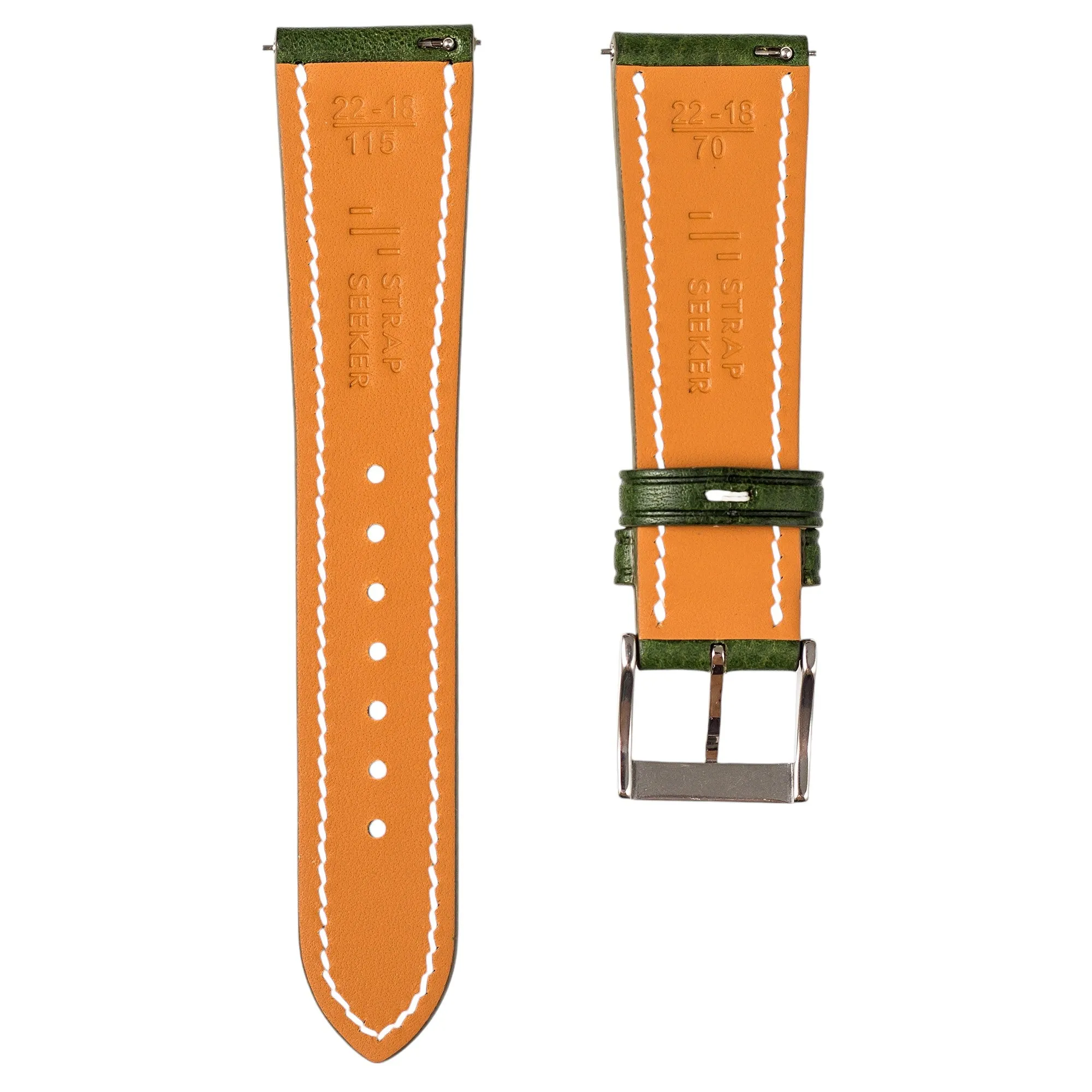 Minerva Box Calfskin Leather Strap - Quick-Release - Grigio (2438)