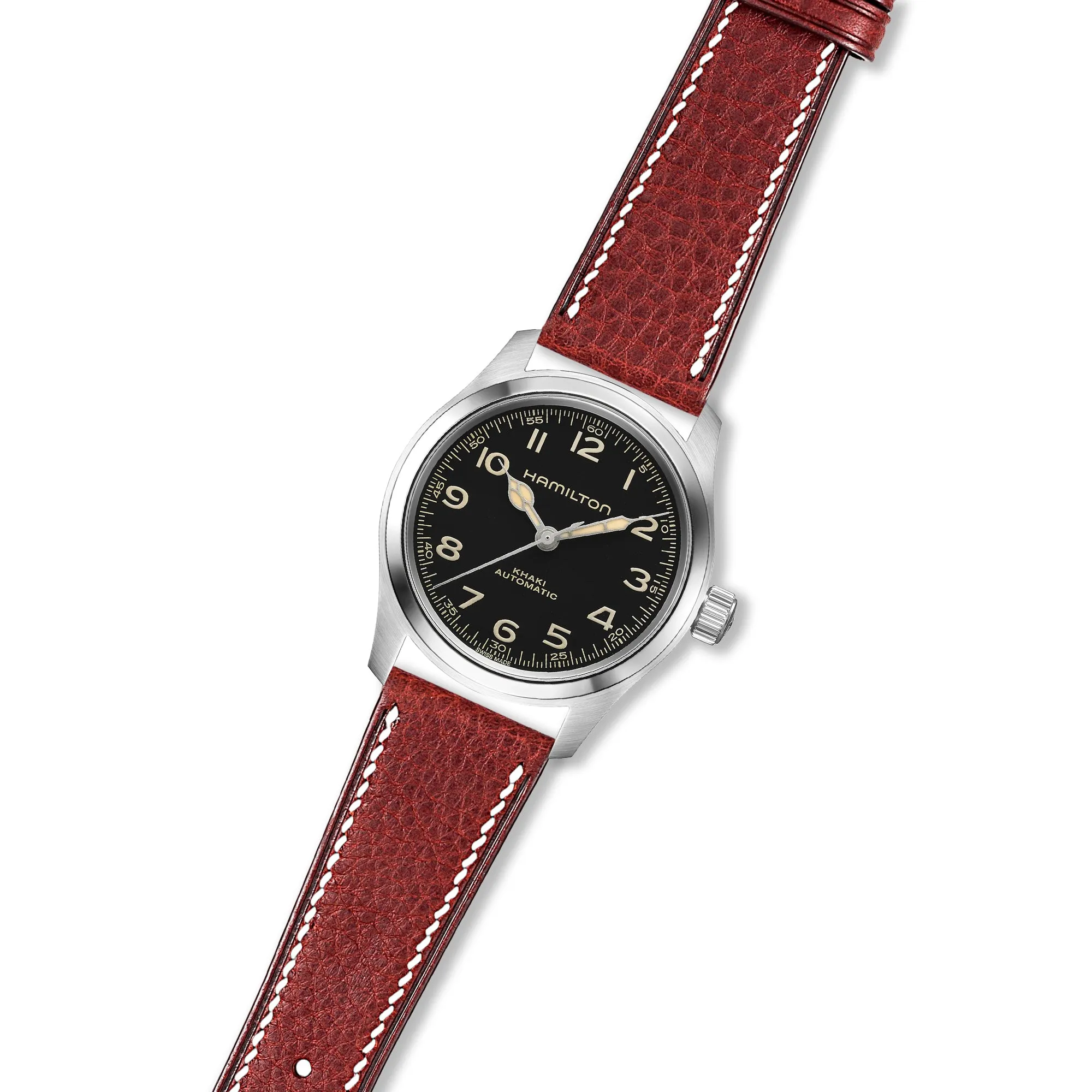 Minerva Box Leather Strap for Hamilton - Quick-Release - Yellow (2438)