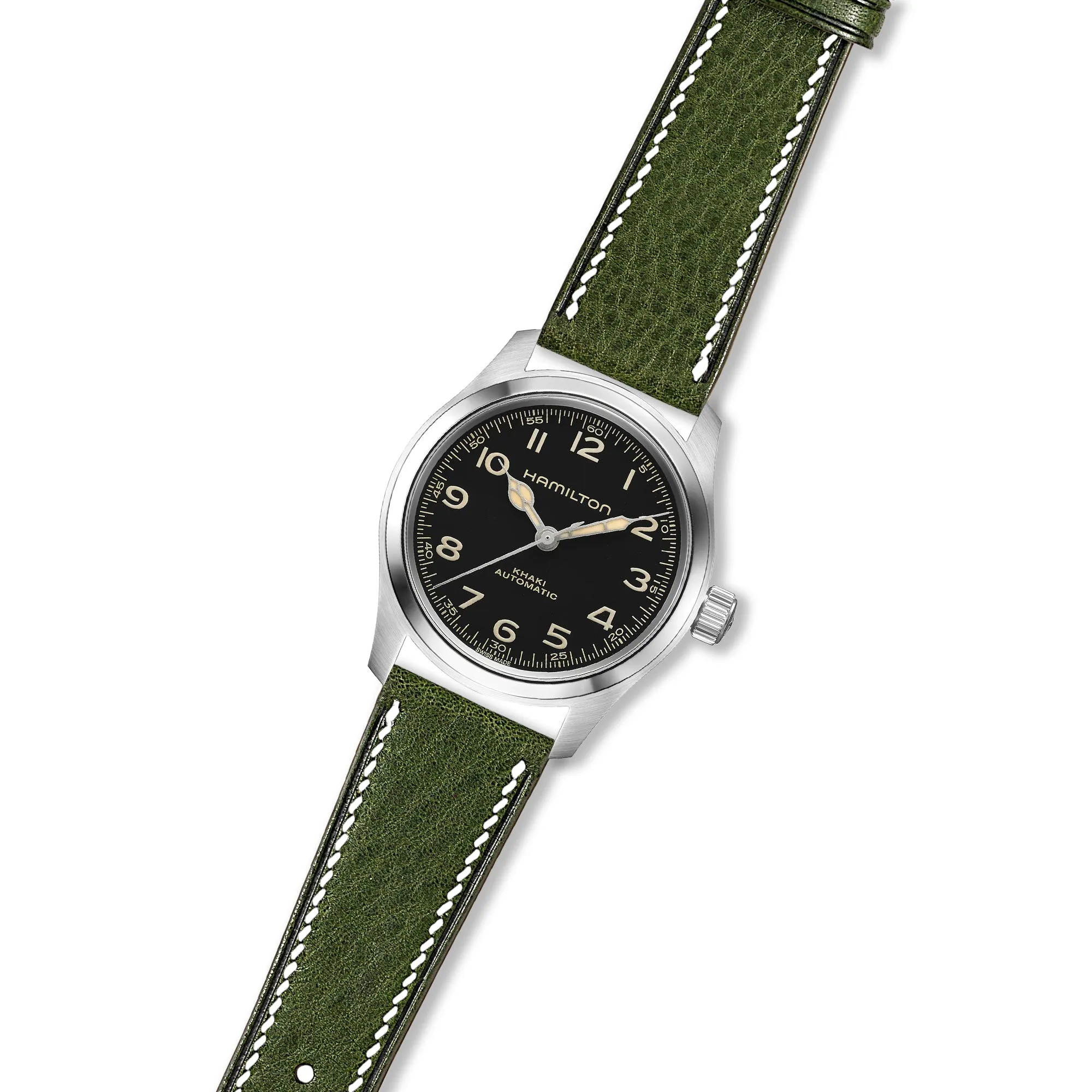 Minerva Box Leather Strap for Hamilton - Quick-Release - Yellow (2438)
