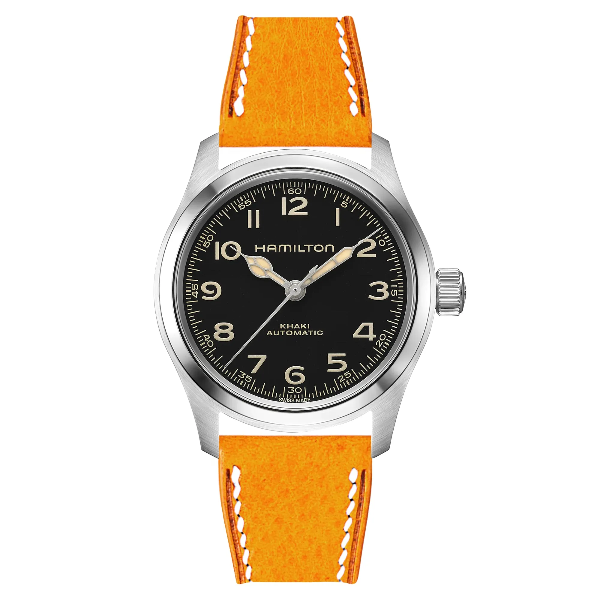 Minerva Box Leather Strap for Hamilton - Quick-Release - Yellow (2438)