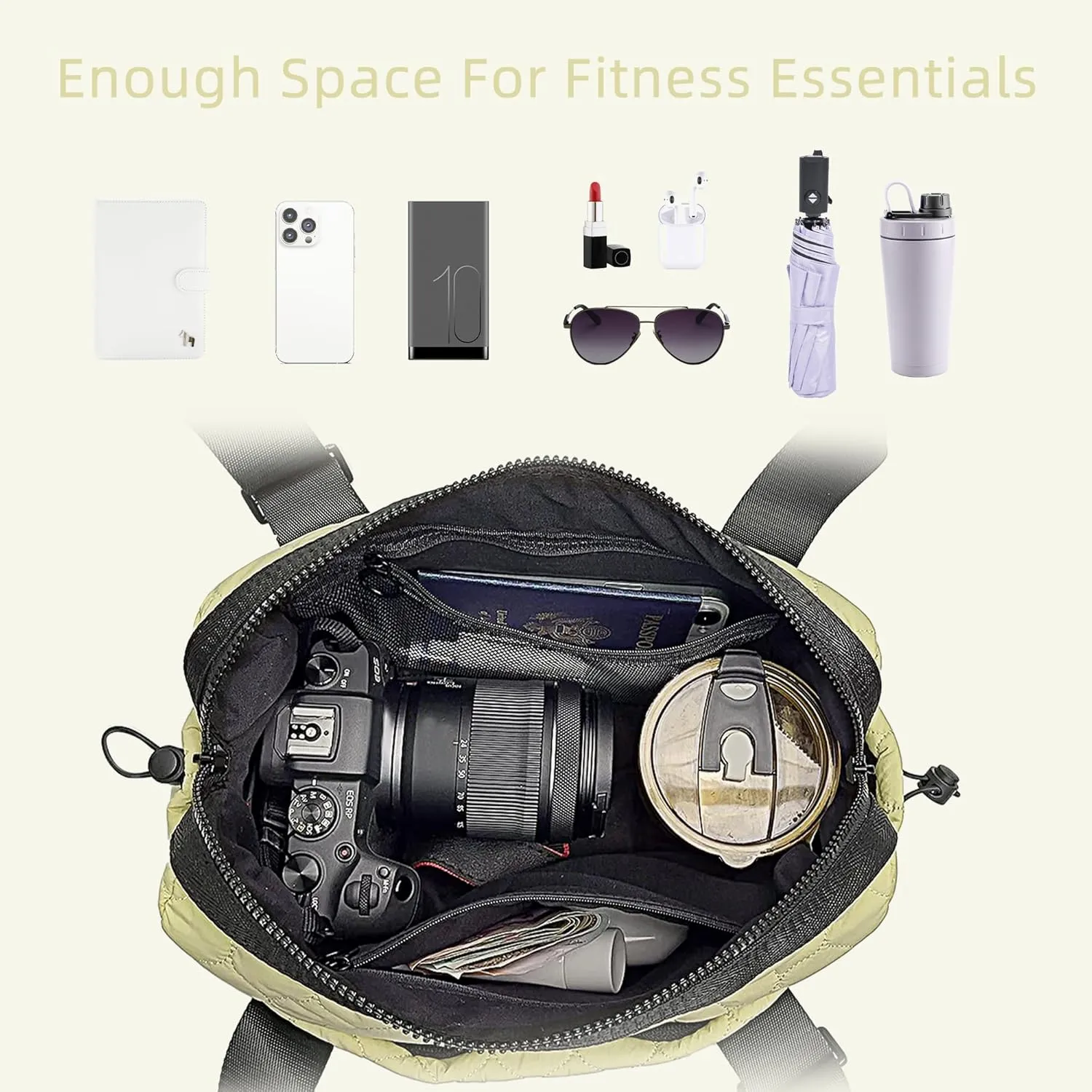 Mini gym bag for Women Waterproof Travel Duffle Bag Tote bag with Wet Compartments Small Workout Sport Bag for Girls (Light Green)