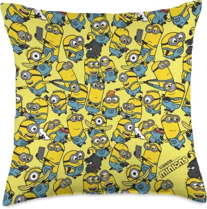 Minions All Over Throw Pillow