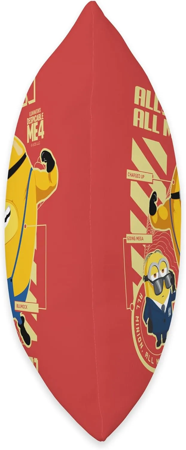 Minions Despicable Me 4 All Mighty All Minion Throw Pillow