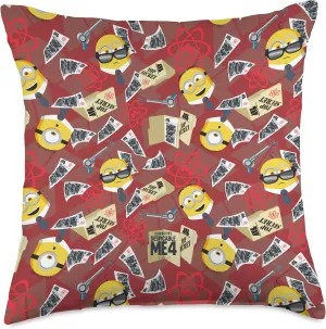Minions Despicable Me 4 AVL Minions all over print Throw Pillow