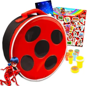 Miraculous Ladybug Lunch Box Set - Bundle with Round Insulated Lunch Bag with Stickers, and More | Miraculous Ladybug School Supplies for Kids