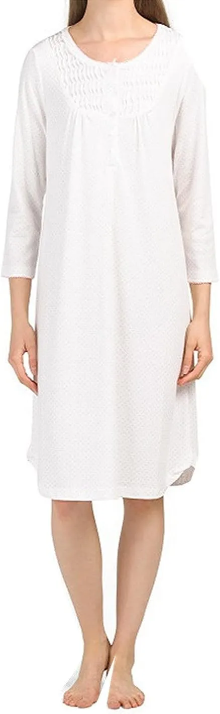 Miss Elaine Women's Long Sleeve Knit Nightgown