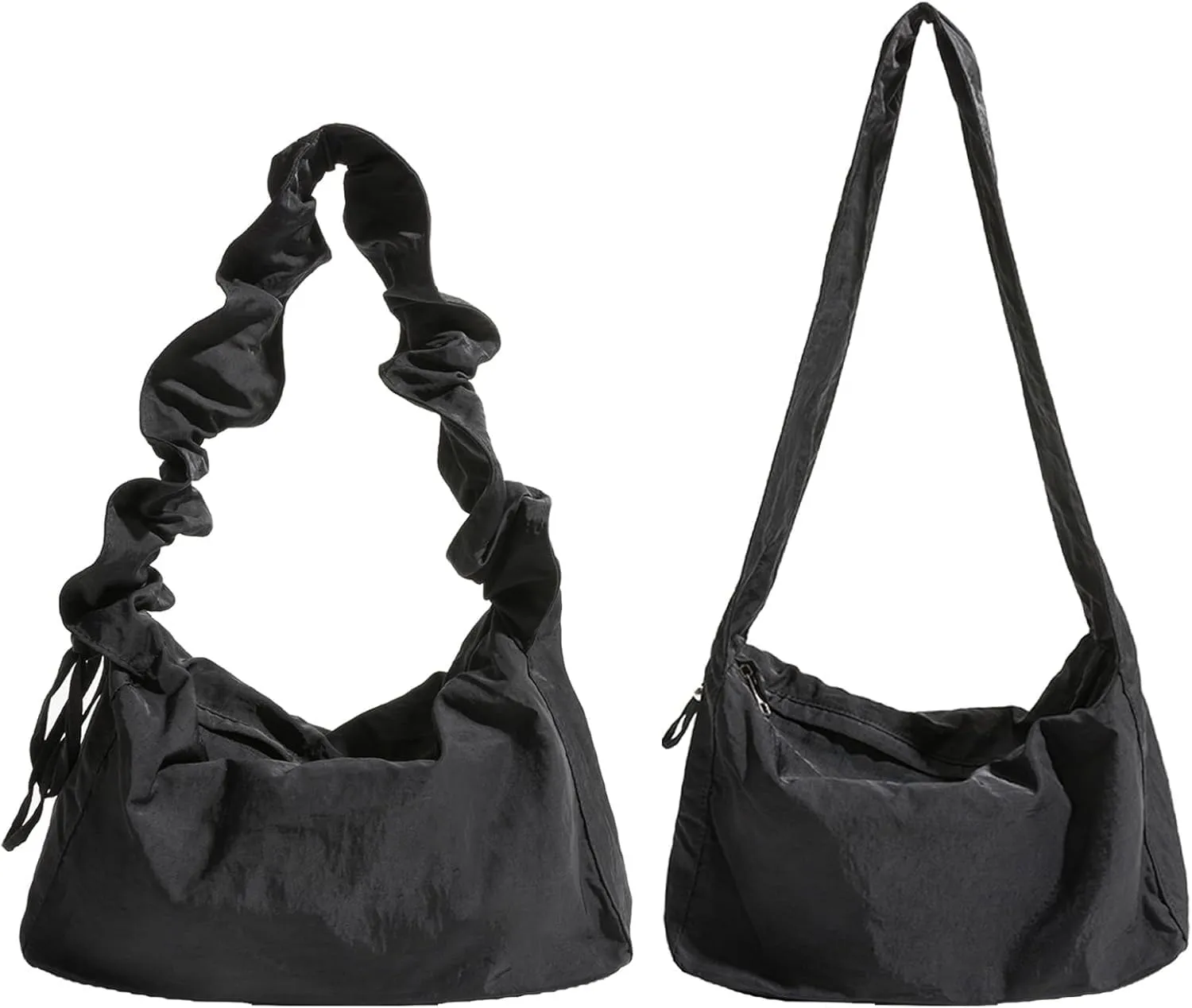 MOLERFO Cute Purse Adjustable 2 in 1 Drawstring Strap Shoulder Bag Cross Body Bag Women Nylon Summer Purse Y2k Small Purses
