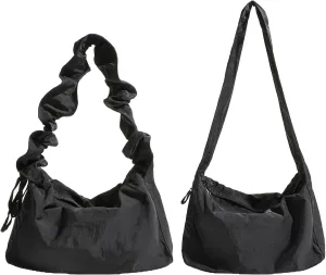 MOLERFO Cute Purse Adjustable 2 in 1 Drawstring Strap Shoulder Bag Cross Body Bag Women Nylon Summer Purse Y2k Small Purses