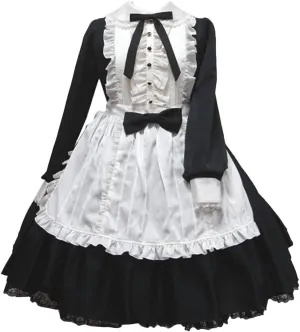 Momo Plus Size Womens Girls Sweet Lolita Dress Princess Court Skirt Cosplay Maiden Dress