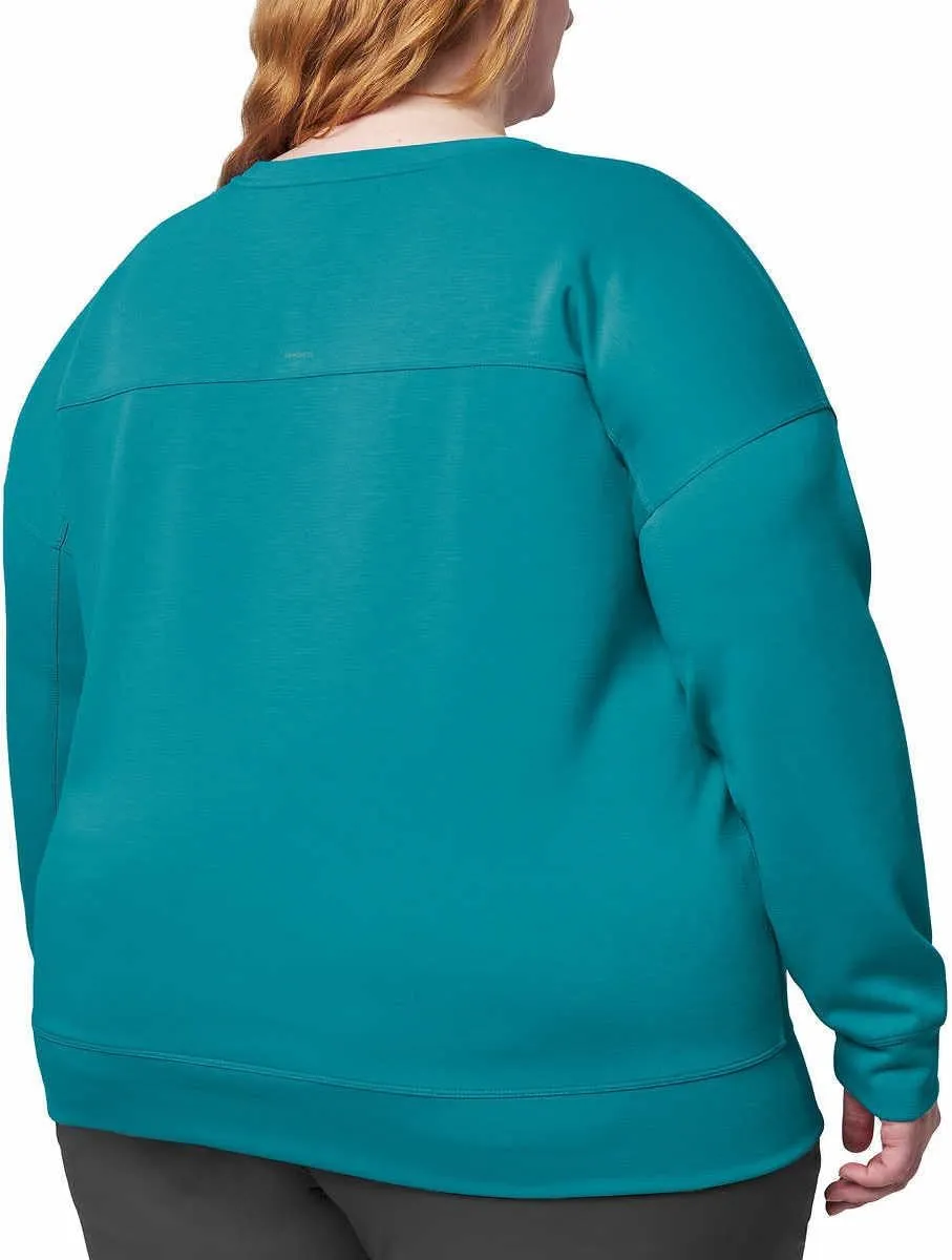 Mondetta Womens Midweight Long Sleeve Crewneck Scuba Sweatshirt