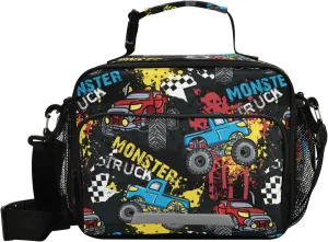 Monster Truck Insulated Lunch Bag Large for Women Men Grunge Spray Cooler Tote Bag with Adjustable Shoulder Strap Reusable Picnic Lunch Box Outdoor for Adult Office