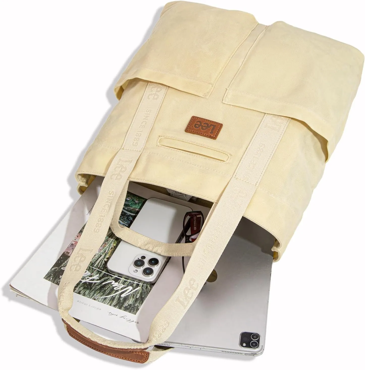 Montana West x Lee Canvas Tote Bag for Women with 2 Front Pockets Top-Handle Handbag & Shoulder Bag