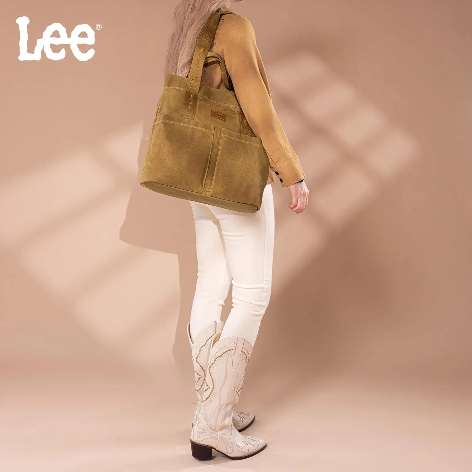 Montana West x Lee Canvas Tote Bag for Women with 2 Front Pockets Top-Handle Handbag & Shoulder Bag