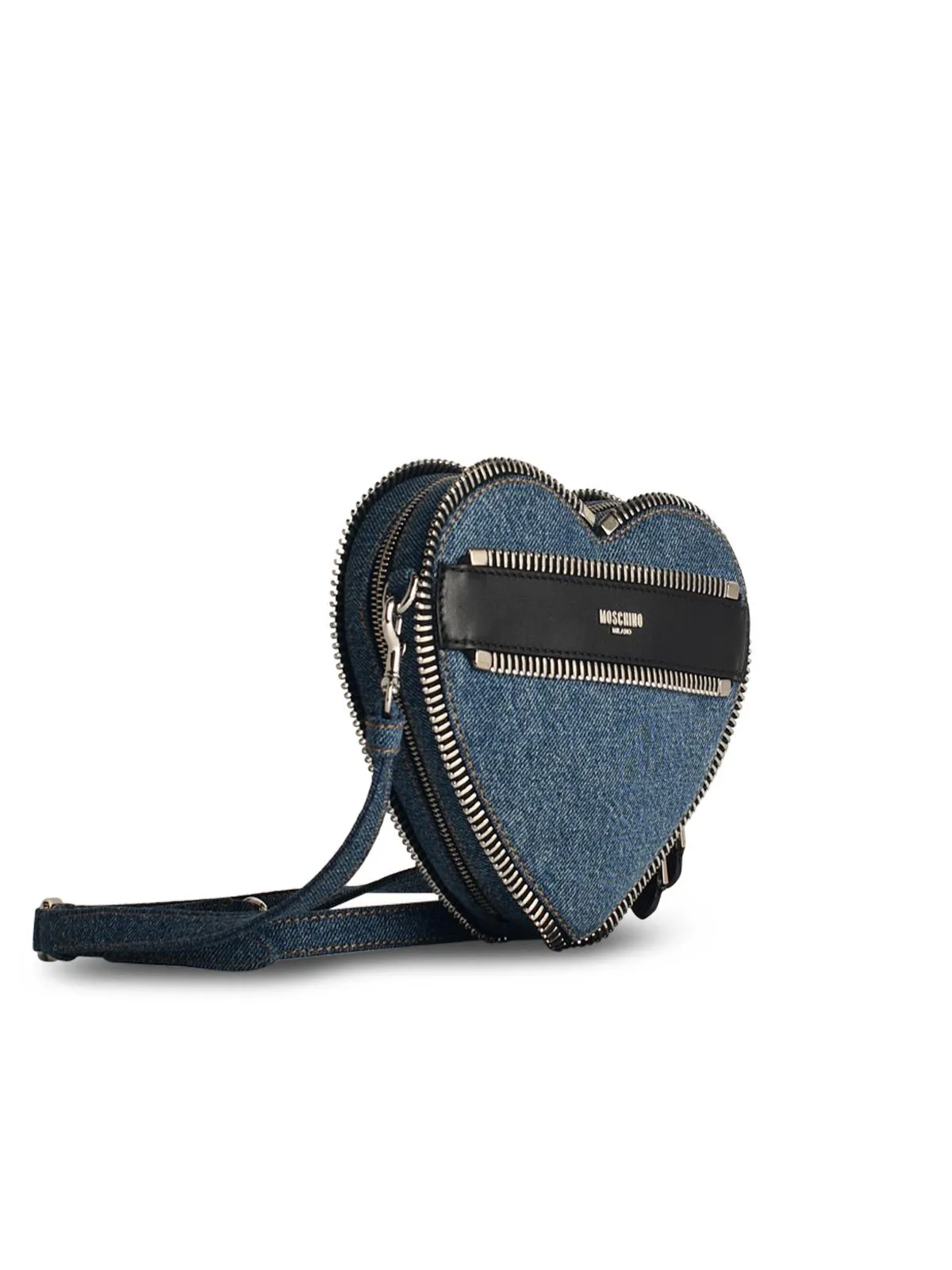 Moschino Blue Denim Crossbody Bag